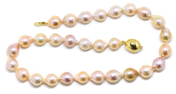 Foto 1 - Ming Perlenkette -12mm Pastell 14K Gold Schloß, Q1718