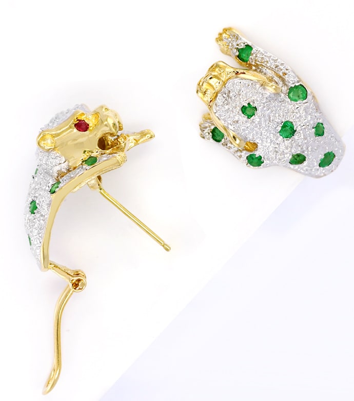 Foto 4 - Set Ring Ohrringe Leopard Smaragde Diamanten, S5124