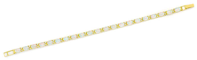 Foto 1 - 8ct Opale 40 Brillanten Tennis-Goldarmband 18K, S5818