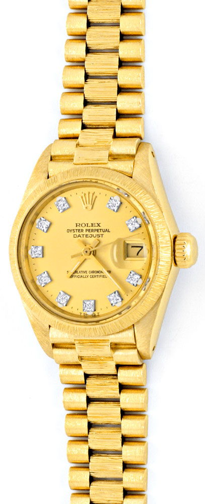 Foto 2 - Rolex Damen-Armbanduhr Gold-Diamant Zifferblatt, U1309